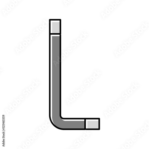 square key assembly furniture color icon vector illustration