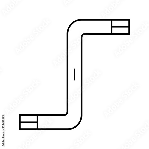 hex key assembly furniture line icon vector illustration