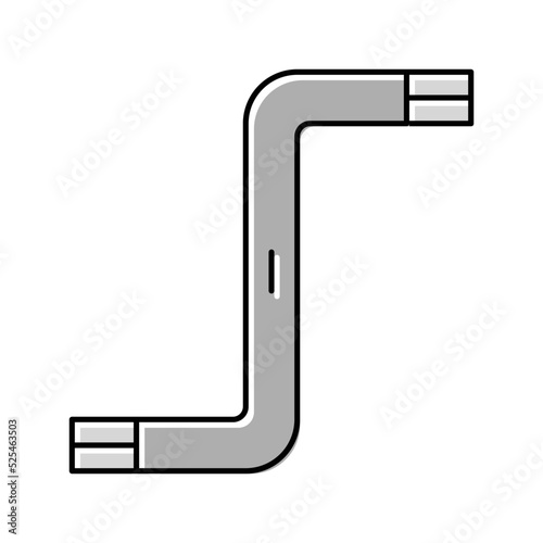 hex key assembly furniture color icon vector illustration