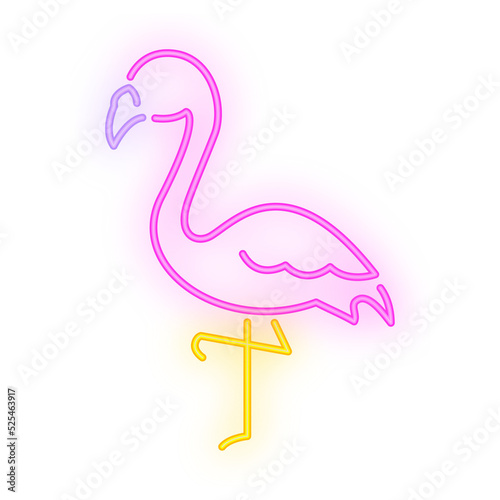 flamingo neon signboard