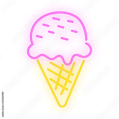 ice cream neon signboard