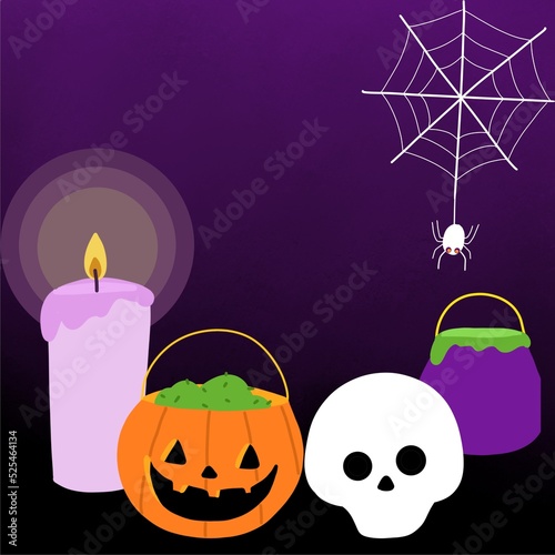halloween background with pumpkin