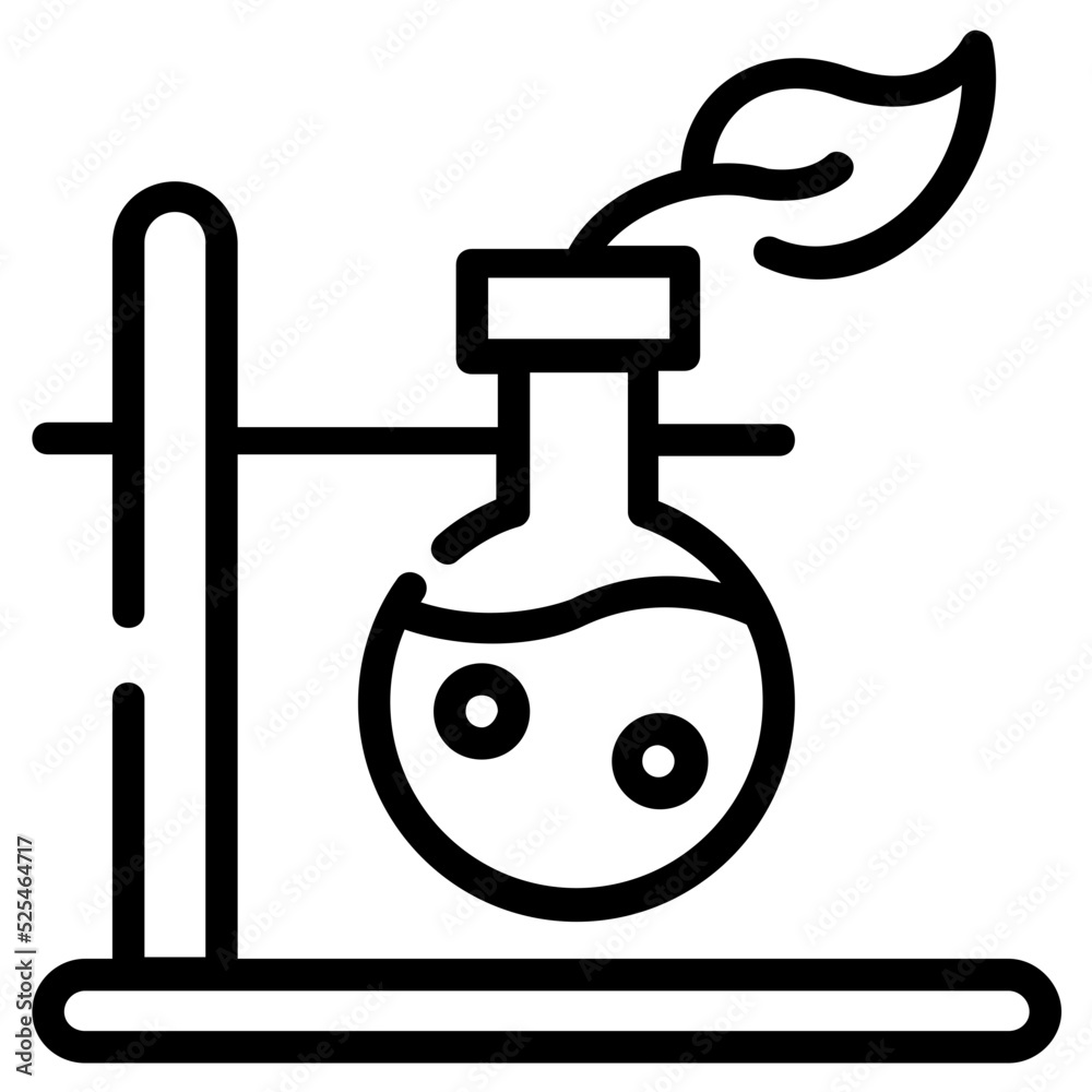 Obraz premium An icon of chemical reaction line design 