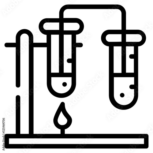 Botanical research icon in linear style 