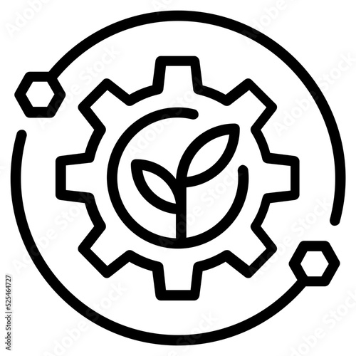 Botanical research icon in linear style 