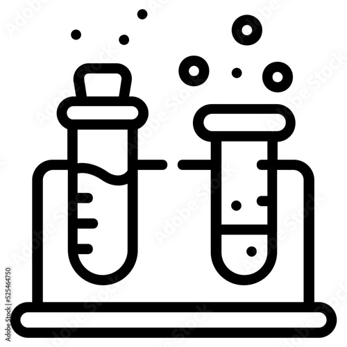 An icon of chemical reaction line design 