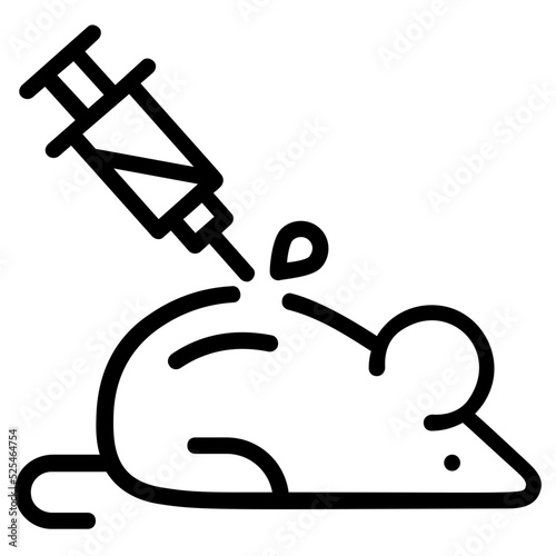 A rat test line icon design 