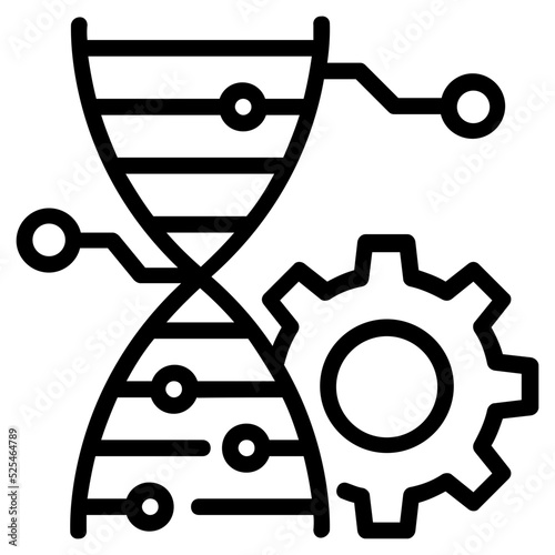An icon of dna report line design 