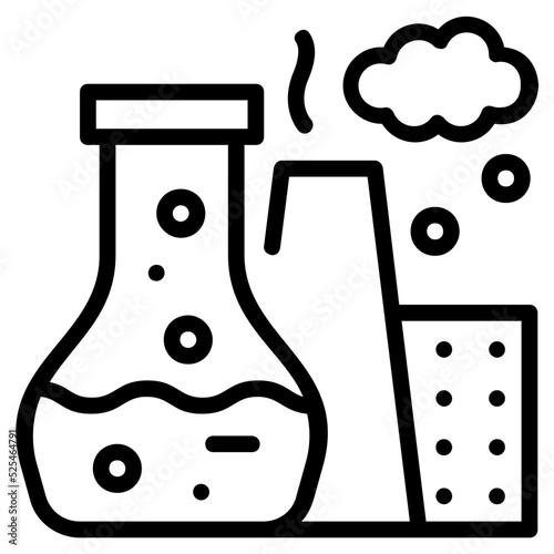 Botanical research icon in linear style 