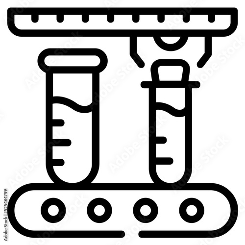 Botanical research icon in linear style 