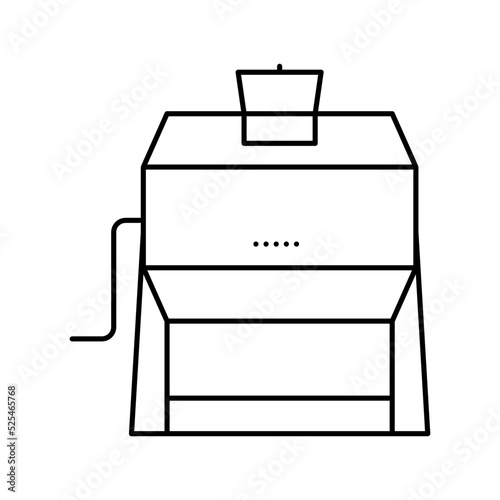tombola drum line icon vector illustration