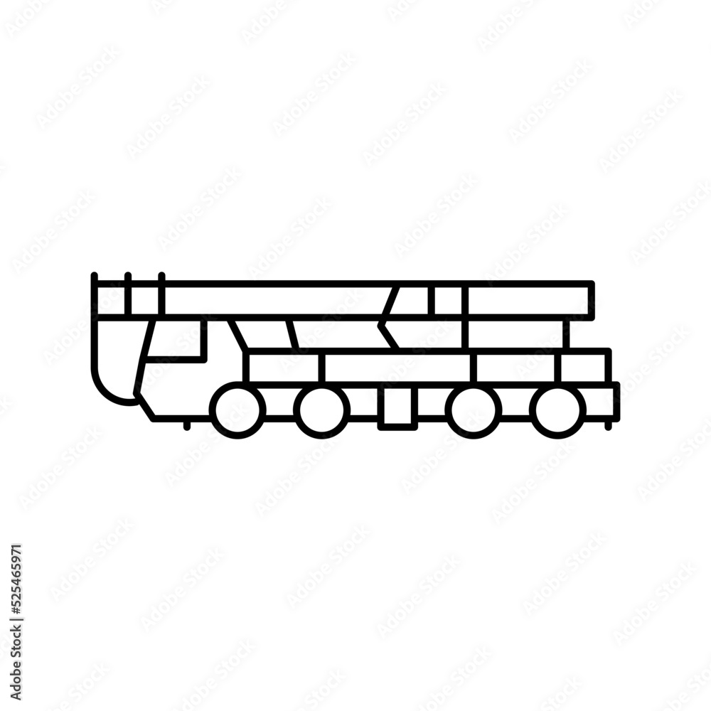 mobile crane construction car vehicle line icon vector illustration mobile crane construction car vehicle line icon vector illustration