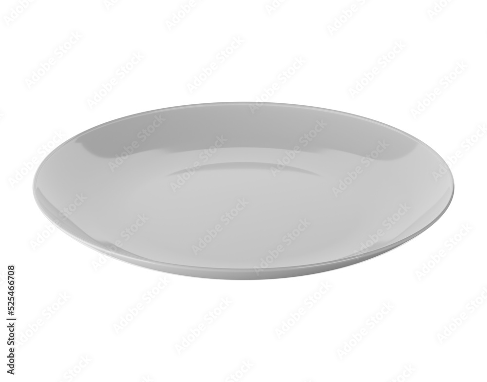 Set of white plate isolated on alpha background 3D Render Set of white plate isolated on alpha background 3D Render