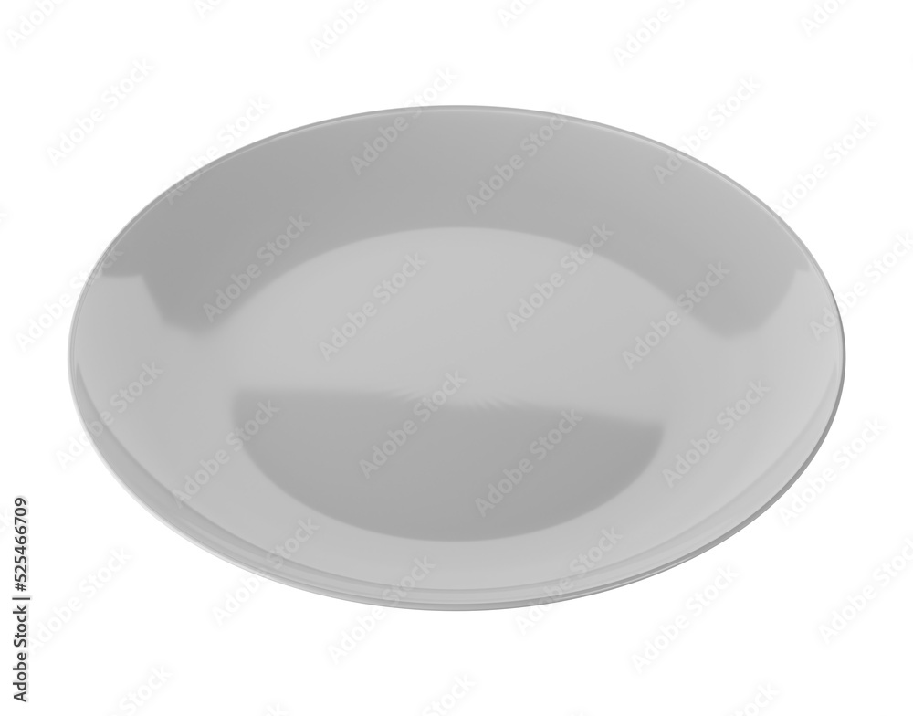 Set of white plate isolated on alpha background 3D Render Set of white plate isolated on alpha background 3D Render