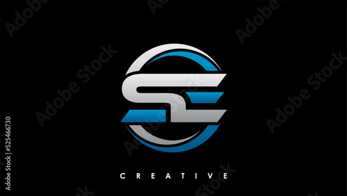 SE Letter Initial Logo Design Template Vector Illustration