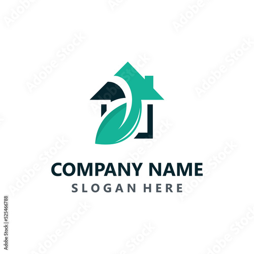 Free Download Green home logo friendly creative ecology simple design template - GFXLoad
