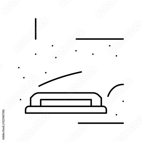 floor screed line icon vector illustration