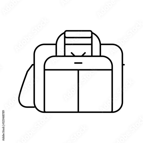 business case line icon vector illustration