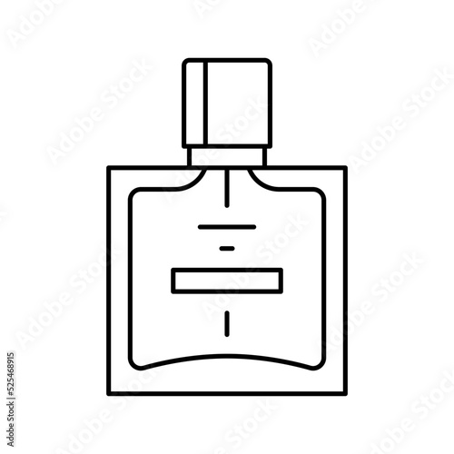 men perfume glass line icon vector illustration