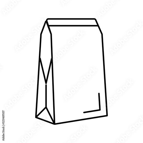 package bag line icon vector illustration