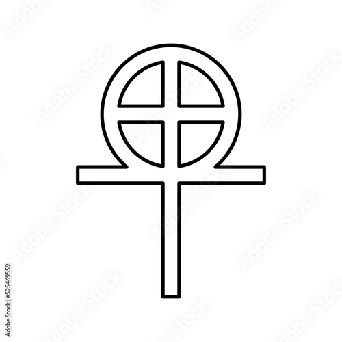 gnosticism religion line icon vector illustration