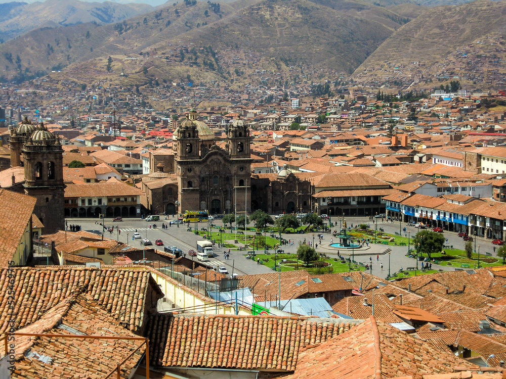 Ancient Cathedral in the Plaza de Armas of Cusco - Peru