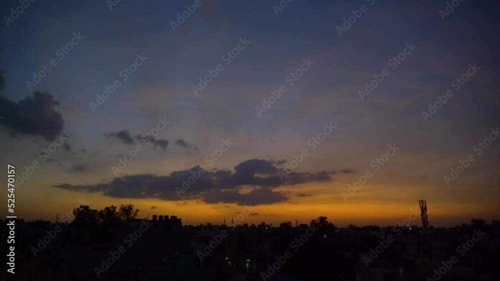 time lapse of evening to night time lapse of evening to night