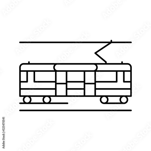 city circle tram line icon vector illustration photo