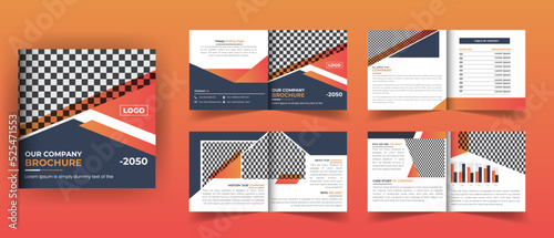 Bifold 8 pages square brochure design