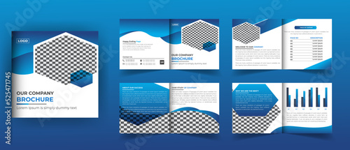 Bifold 8 pages square brochure design