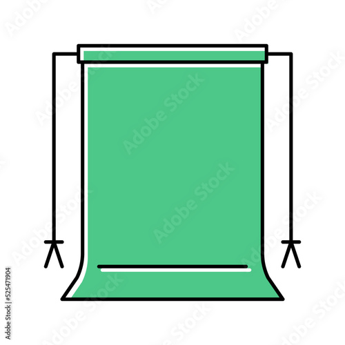green chroma key color icon vector illustration