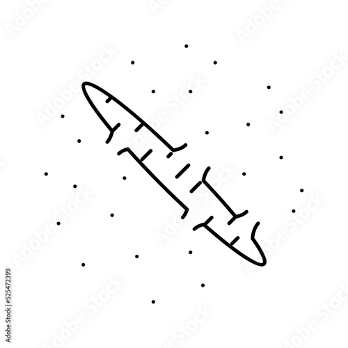 hypertrophic scar line icon vector illustration