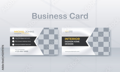 Luxury interior business card template, Corporate Real estate