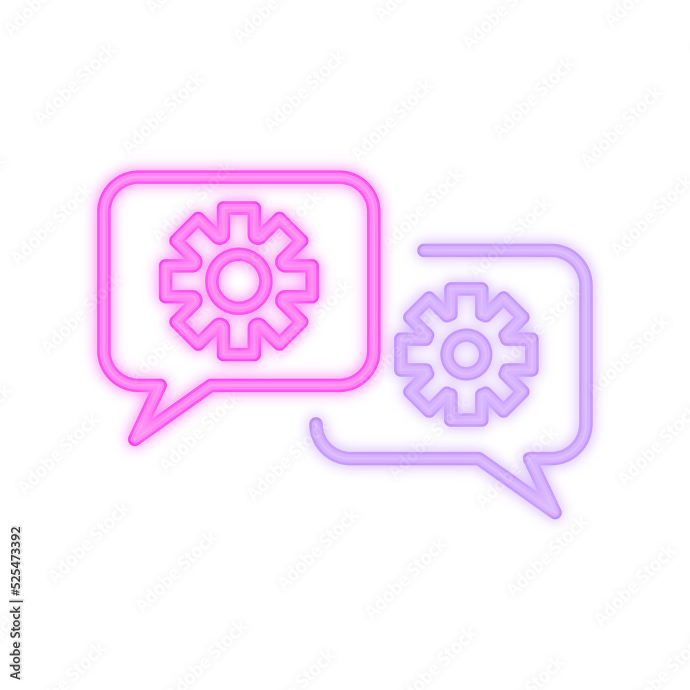 configuration neon icon configuration neon icon