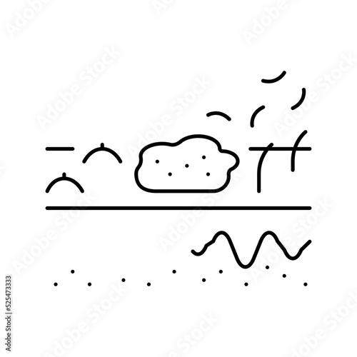 skin hair problem line icon vector illustration