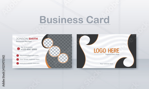 Restaurant Business Card Template For delicious burger promotional business.