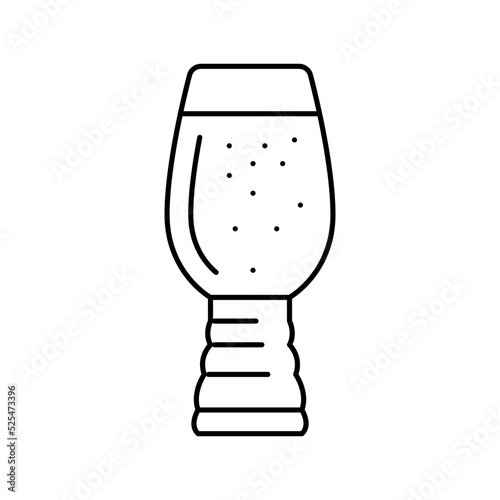 pale ale beer glass line icon vector illustration