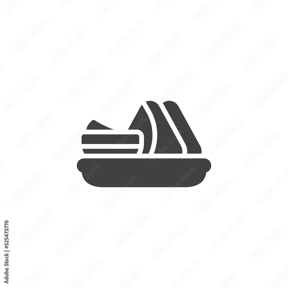Indian samosa vector icon