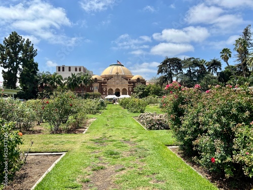 Los Angeles, CA 8-23-2022  Views of the historic rose garden at Exposition Park photo