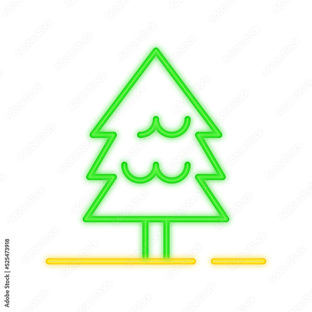 Fototapeta premium tree neon icon