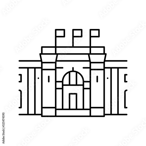 cairo museum line icon vector illustration
