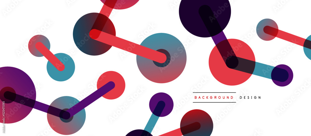 Abstract background. Round dots connected by lines. Trendy techno business template for wallpaper, banner, background or landing Abstract background. Round dots connected by lines. Trendy techno business template for wallpaper, banner, background or landing