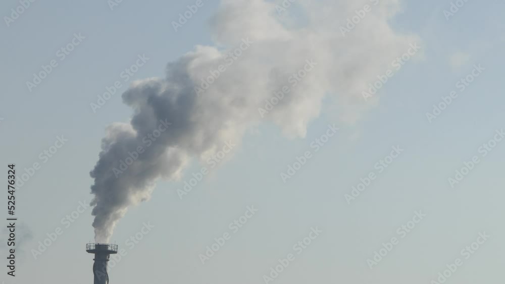 Pollution, Smoke And Steam Discharged From An Industrial Facility Pollution, Smoke And Steam Discharged From An Industrial Facility