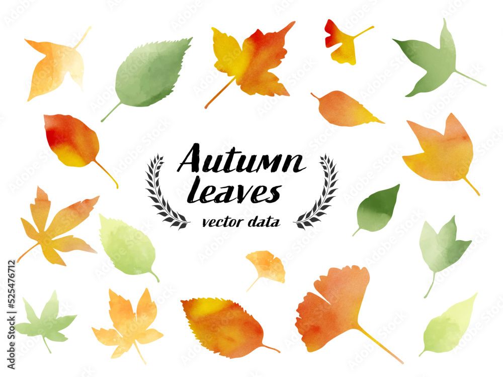 Autumn-leaves set 