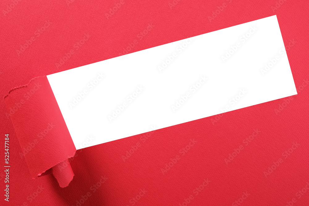 Torn red paper strip curled edge angled diagonal transparent background photo PNG file Torn red paper strip curled edge angled diagonal transparent background photo PNG file