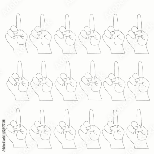 set of funny cartoon rabbits