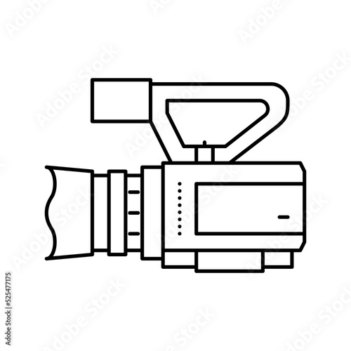 camcoder video production film line icon vector illustration