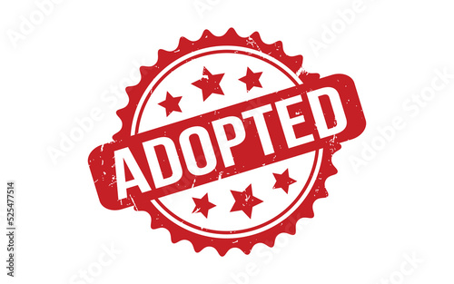 Adopted Rubber Stamp Seal Vector