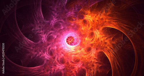 Wallpaper Mural 3D rendering abstract multicolor fractal light background Torontodigital.ca