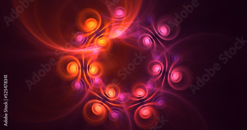 Wallpaper Mural 3D rendering abstract colorful fractal light background Torontodigital.ca